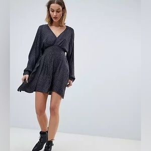 All Saints Black Patterned Dress